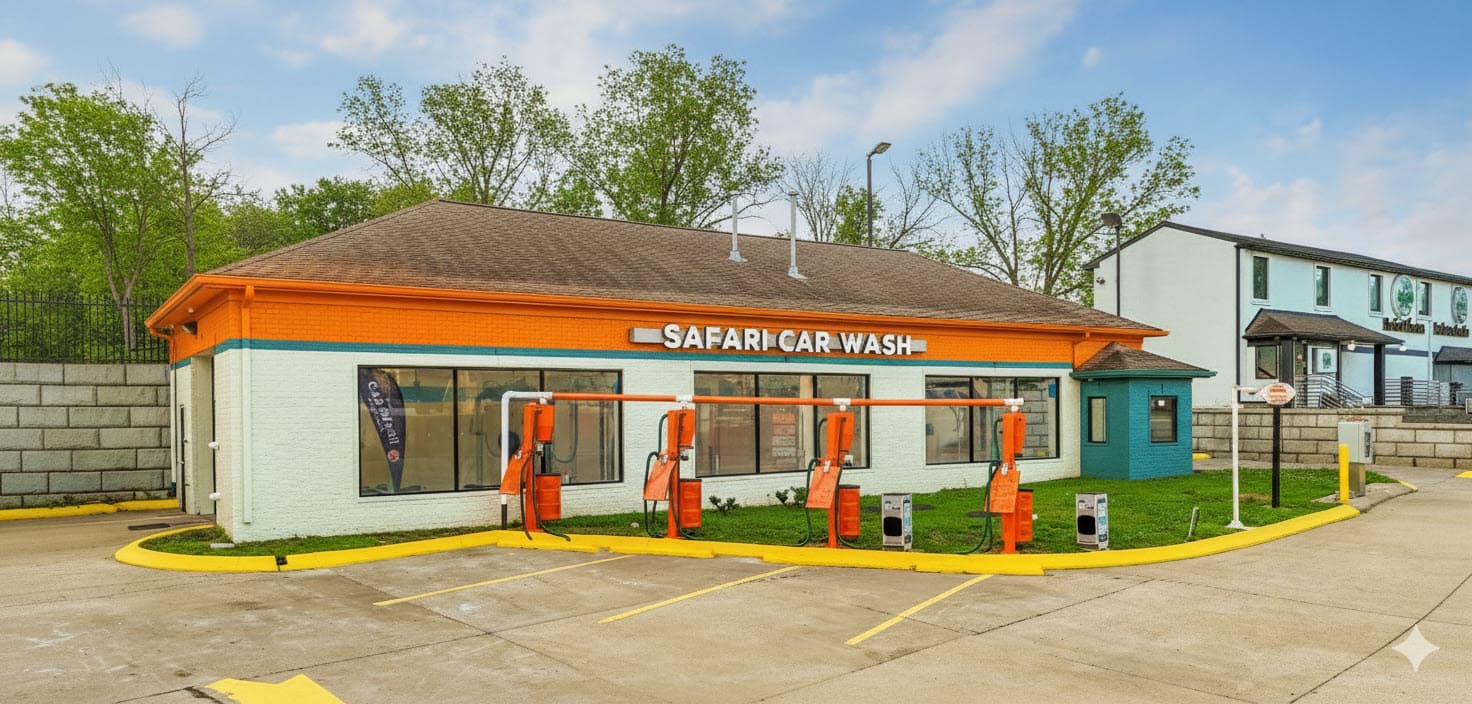 Vehicle exiting the tunnel clean, dry, and ready to go