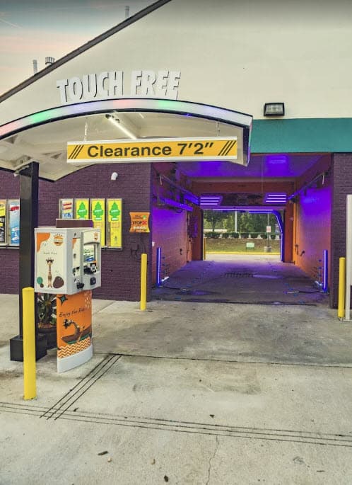Touch-free automatic wash bay at Safari Car Wash Hendersonville